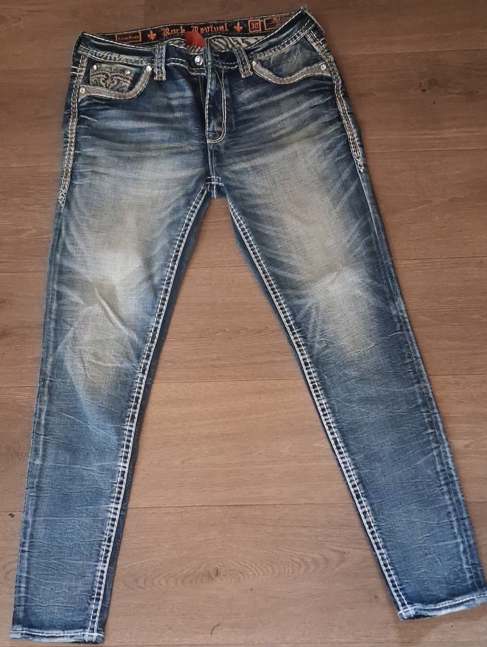 Rock Revival Women's Blue Faded Skinny Jeans